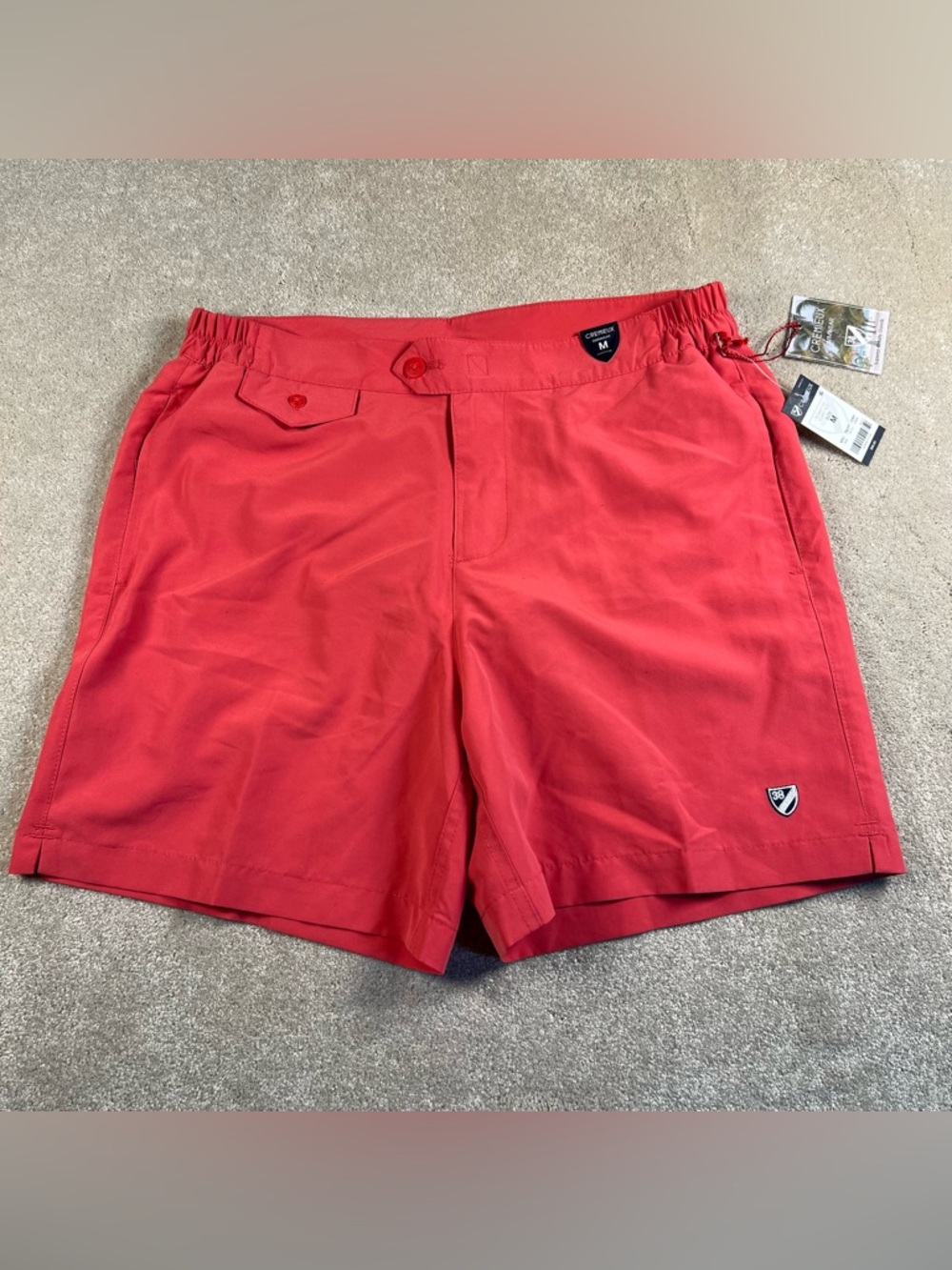 Cremieux Swim Trunks Caret Red NWT Men's Medium‎ Beach Swimwear Vacation Pool